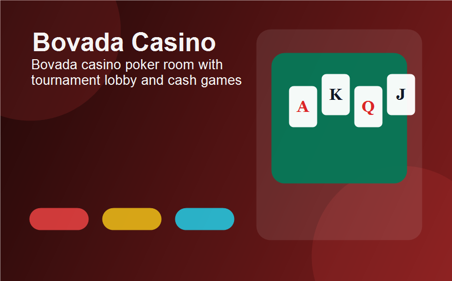 Bovada casino poker room with tournament lobby and cash games