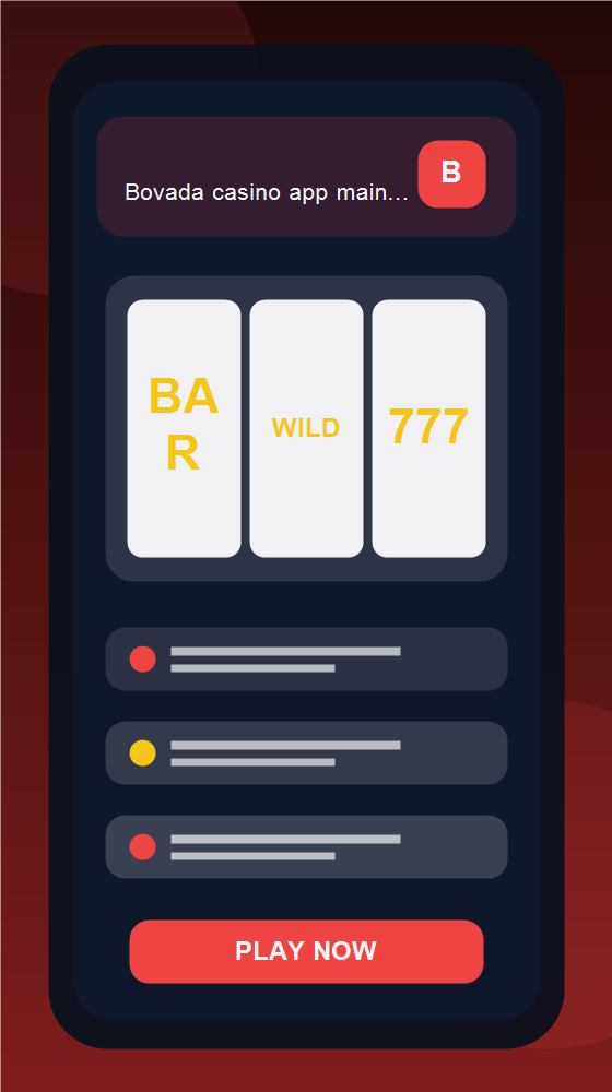 Bovada casino app main lobby with sports betting and casino sections