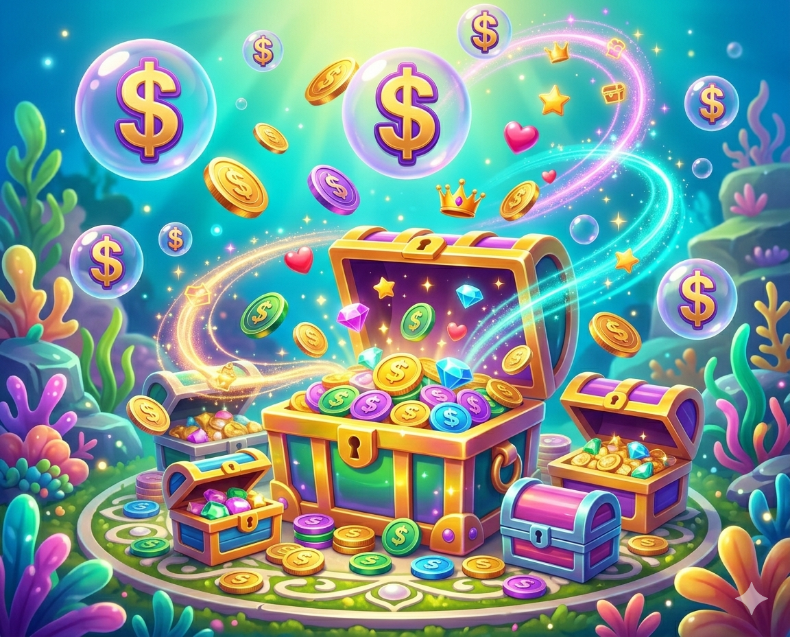 Bubble For Cash Win Treasures