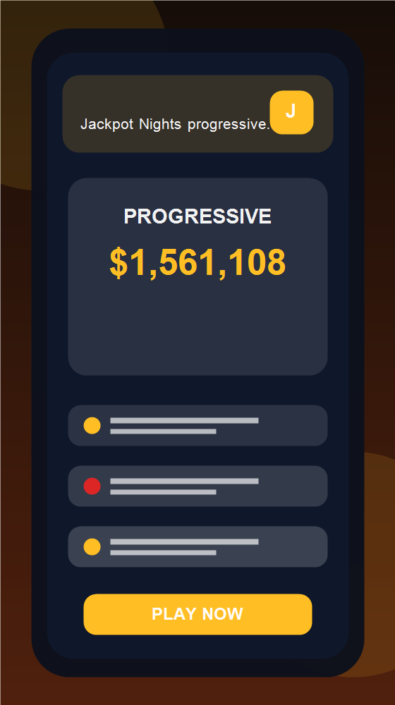 Jackpot Nights progressive jackpot tracker dashboard