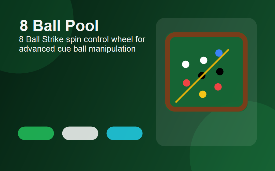 8 Ball Strike spin control wheel for advanced cue ball manipulation
