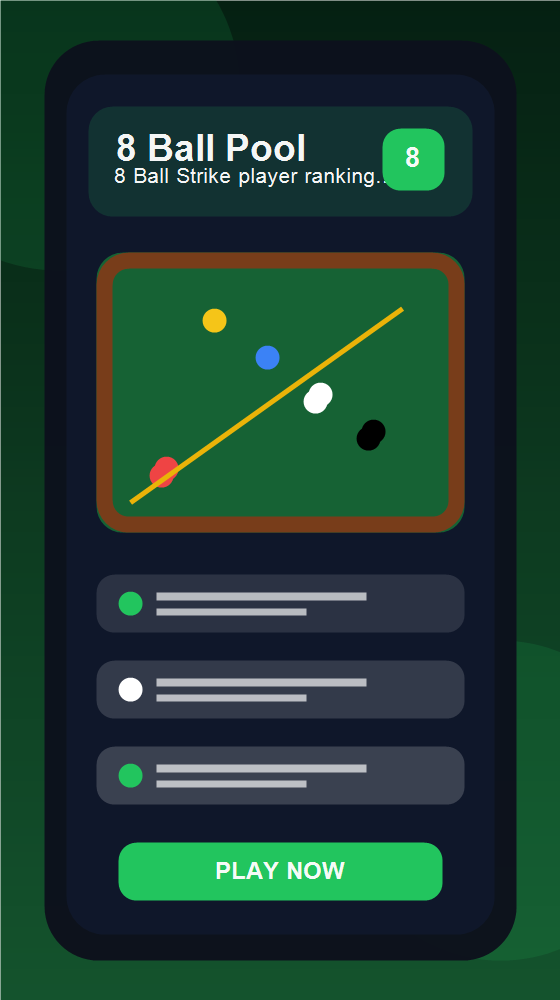 8 Ball Strike player ranking leaderboard and statistics